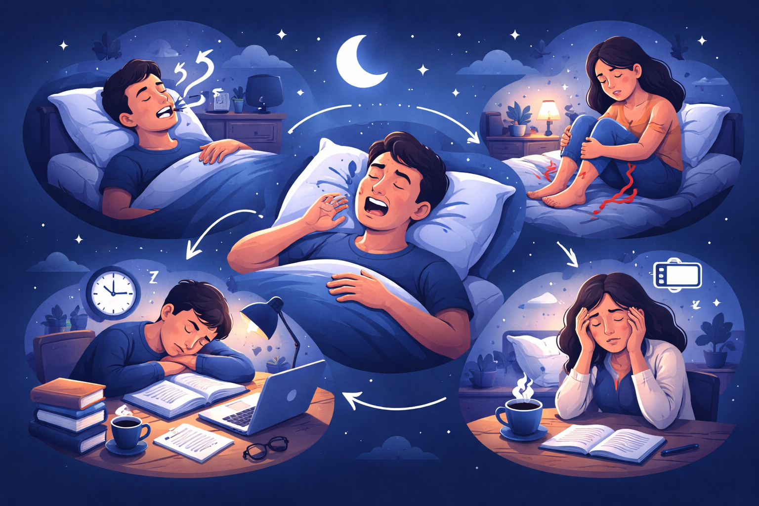 Person sleeping peacefully at night