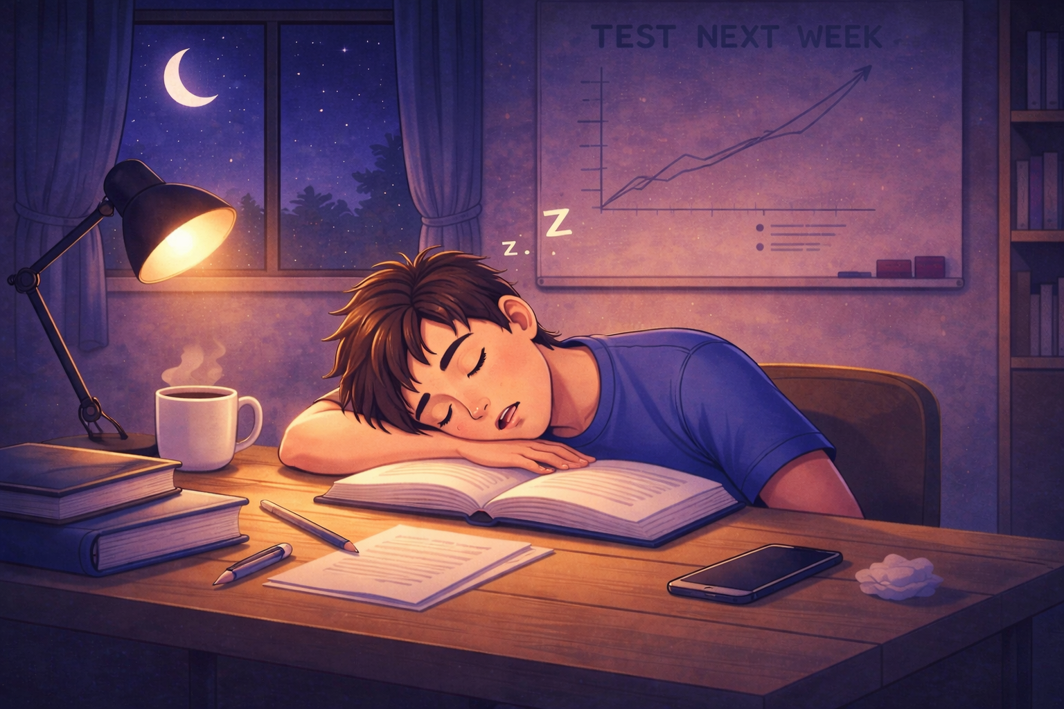 Person sleeping peacefully at night
